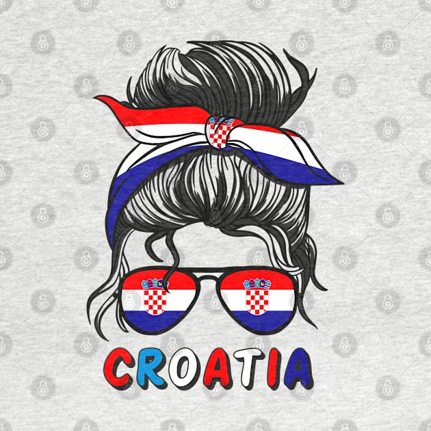 Hrvatska Croatia Flag Girls Croatian Girl Mom by qwertydesigns